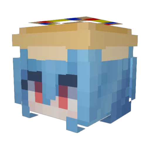 Romanian_rei Minecraft avatar head, 3D render