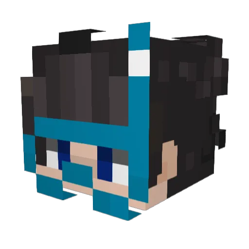 Romanista_ Minecraft avatar head, 3D render