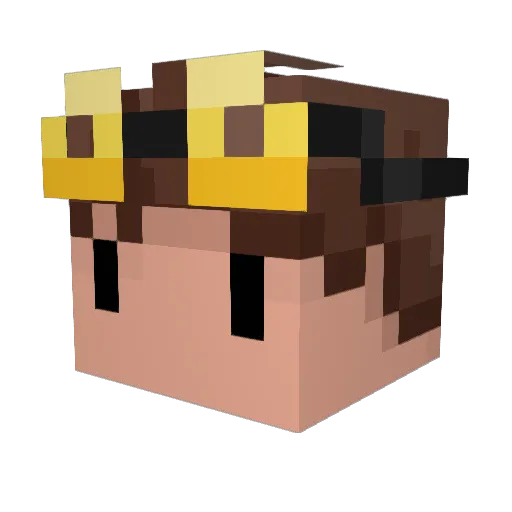 Romanities Minecraft avatar head, 3D render