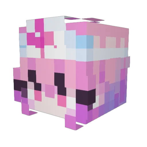 Romanmjf Minecraft avatar head, 3D render