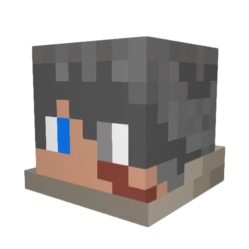 Romanov1902 Minecraft avatar head, 3D render