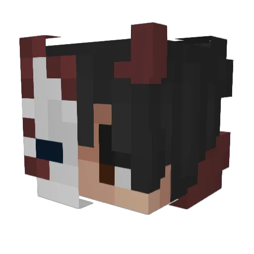 RomanovYouTube Minecraft avatar head, 3D render