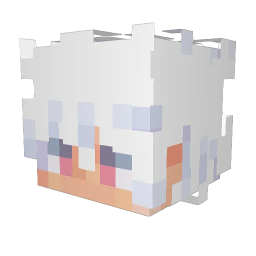 Romanpaaa Minecraft avatar head, 3D render