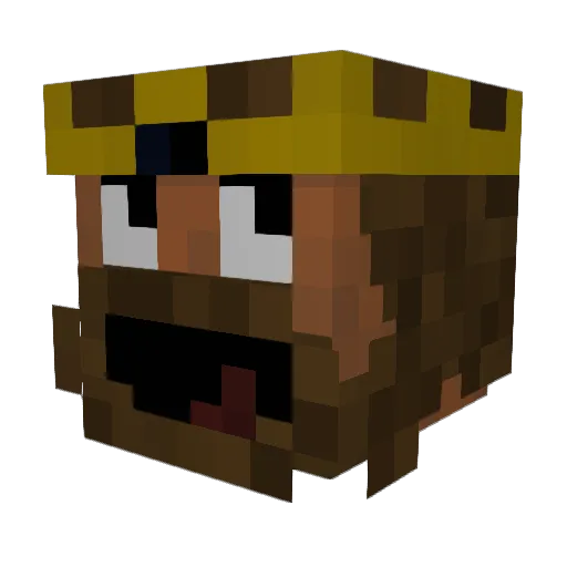 Romanslo Minecraft avatar head, 3D render