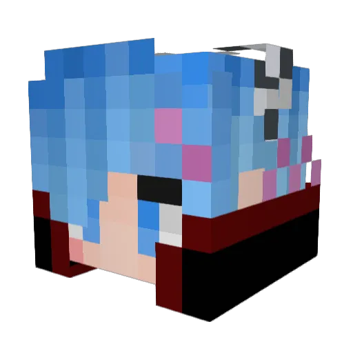 Romantic_Pasta Minecraft avatar head, 3D render