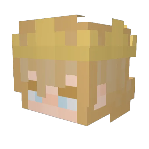 Romashka__ Minecraft avatar head, 3D render