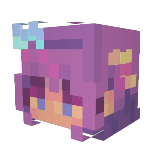 Romaverda Minecraft avatar head, 3D render
