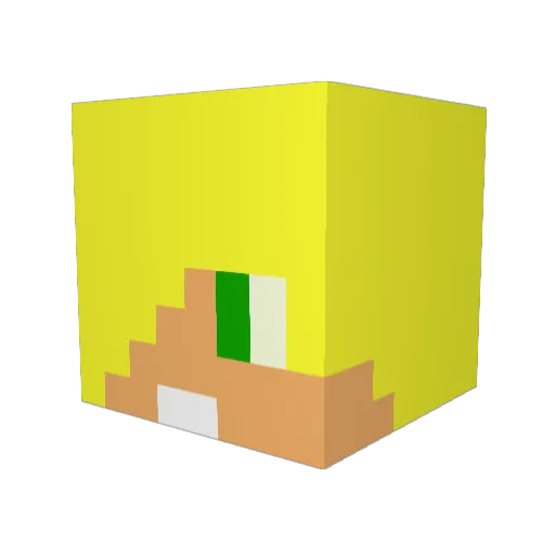 RomazPlayer Minecraft avatar head, 3D render
