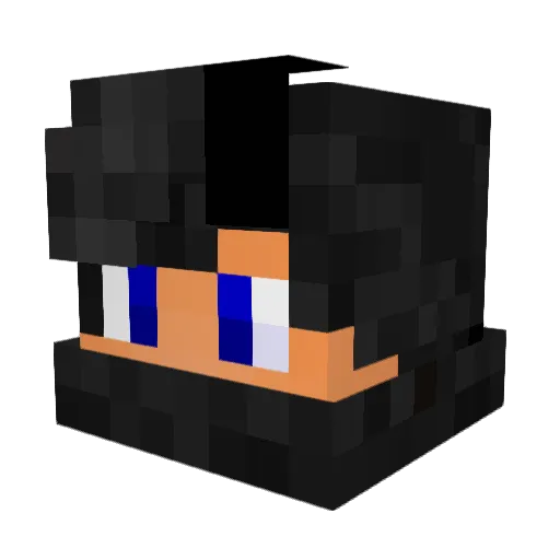 Romdarke Minecraft avatar head, 3D render