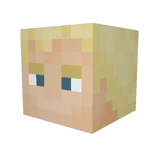 Rome20000 Minecraft avatar head, 3D render