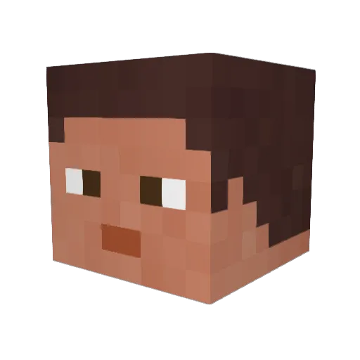 Romec Minecraft avatar head, 3D render