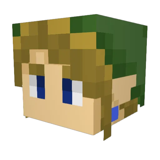 Rometheus Minecraft avatar head, 3D render