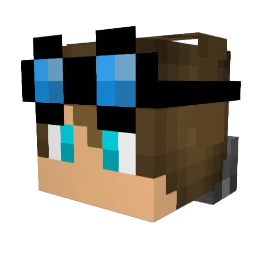 Romeyo Minecraft avatar head, 3D render