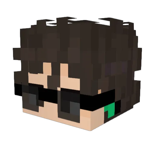 Rominiky_ Minecraft avatar head, 3D render