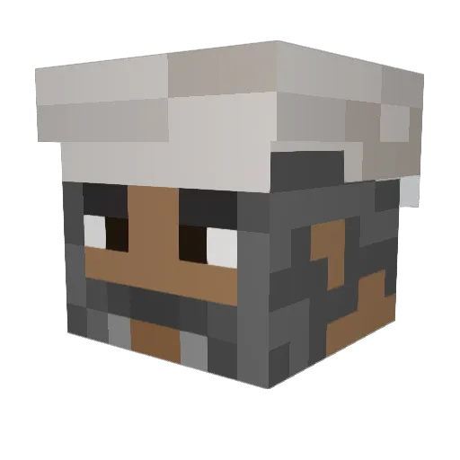 RommeMus Minecraft avatar head, 3D render