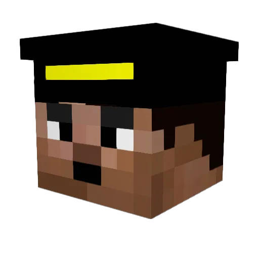 Rommel28 Minecraft avatar head, 3D render