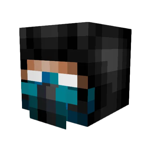 Rommel777 Minecraft avatar head, 3D render