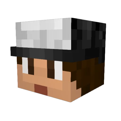 Rommelle Minecraft avatar head, 3D render