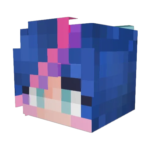 Rommelski Minecraft avatar head, 3D render