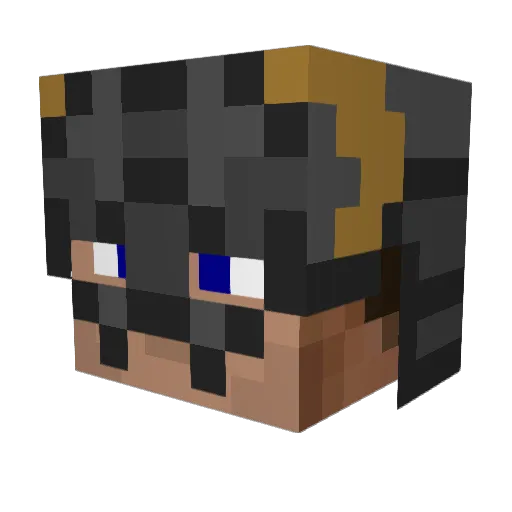 Rommgar Minecraft avatar head, 3D render