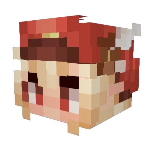 Romnel Minecraft avatar head, 3D render