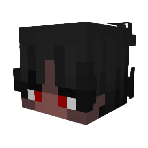 RomoLL Minecraft avatar head, 3D render