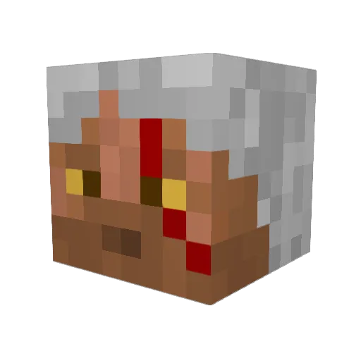 Romokles Minecraft avatar head, 3D render