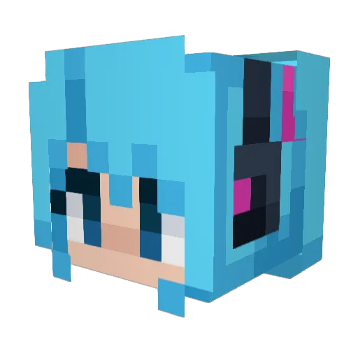 Romooomooo Minecraft avatar head, 3D render