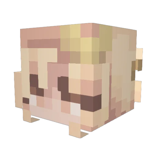 Romovaa Minecraft avatar head, 3D render