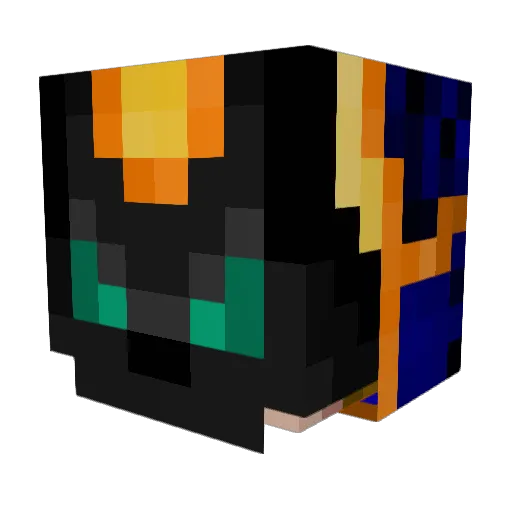 Rompek Minecraft avatar head, 3D render