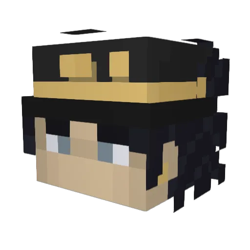RomraK Minecraft avatar head, 3D render