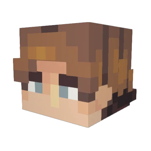 Romuchi Minecraft avatar head, 3D render