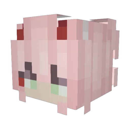 Romxnx Minecraft avatar head, 3D render