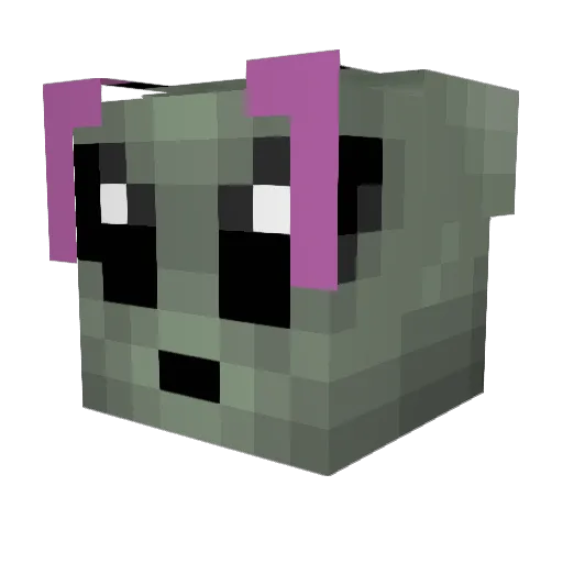 Romyx Minecraft avatar head, 3D render