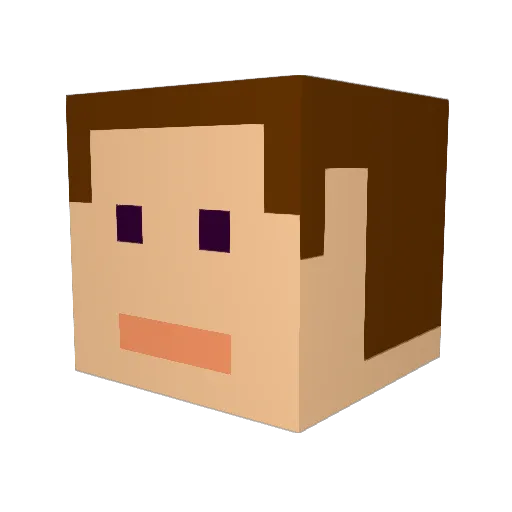 Romz33 Minecraft avatar head, 3D render