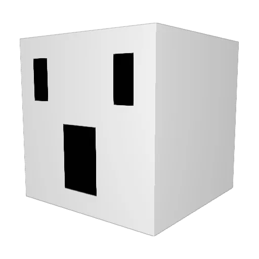 Romzie Minecraft avatar head, 3D render