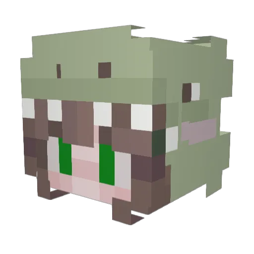 Ron0106 Minecraft avatar head, 3D render