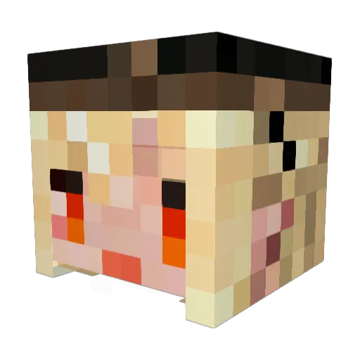 Ron37 Minecraft avatar head, 3D render
