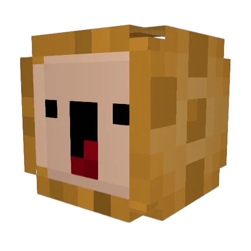 RonColaa Minecraft avatar head, 3D render