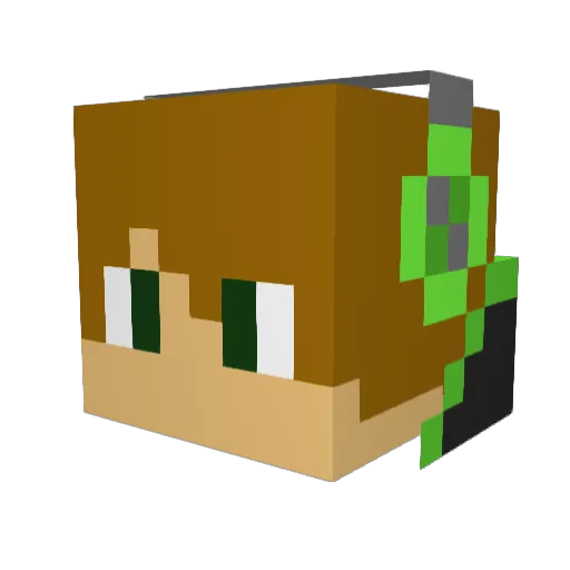 RonGames Minecraft avatar head, 3D render