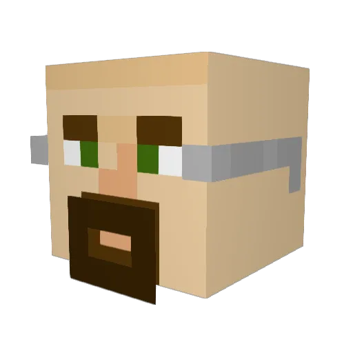 RonaRage Minecraft avatar head, 3D render
