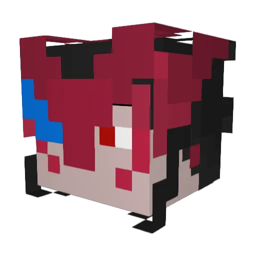 Ronaaaal Minecraft avatar head, 3D render