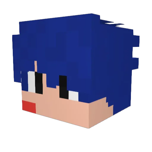 Ronald7ss Minecraft avatar head, 3D render