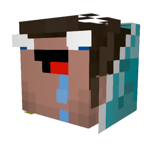 Ronald_McDonalds Minecraft avatar head, 3D render
