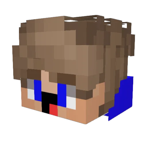 RonaldoMine Minecraft avatar head, 3D render