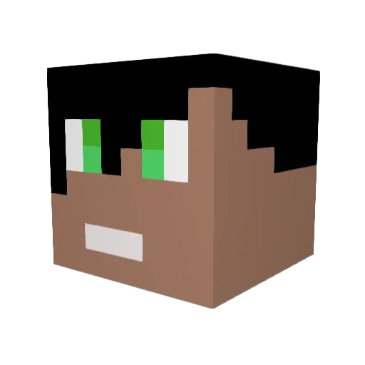 RonaldoWIN Minecraft avatar head, 3D render