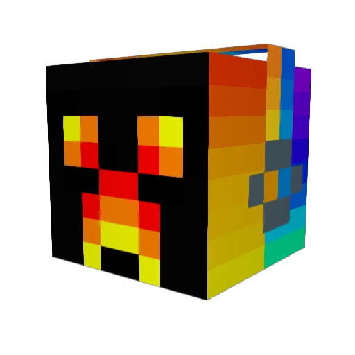 Ronandossantos Minecraft avatar head, 3D render