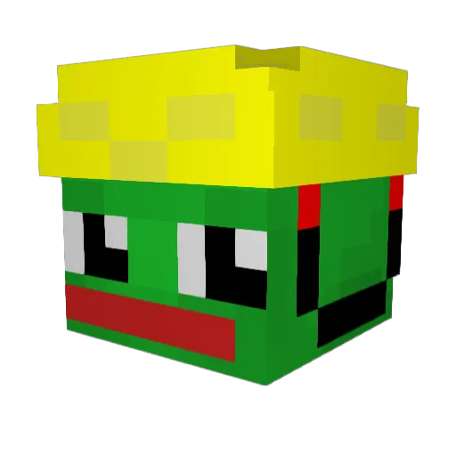 Ronania Minecraft avatar head, 3D render