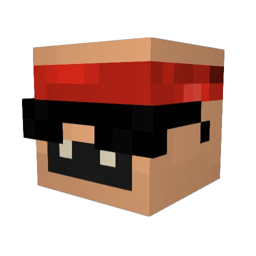Ronarut Minecraft avatar head, 3D render