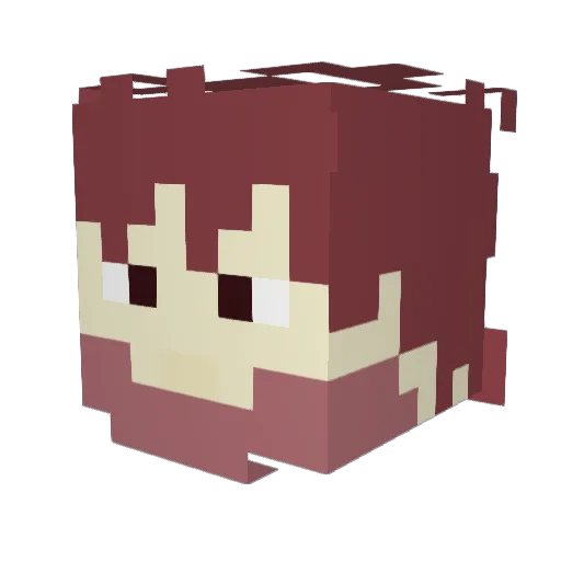 Ronathin Minecraft avatar head, 3D render